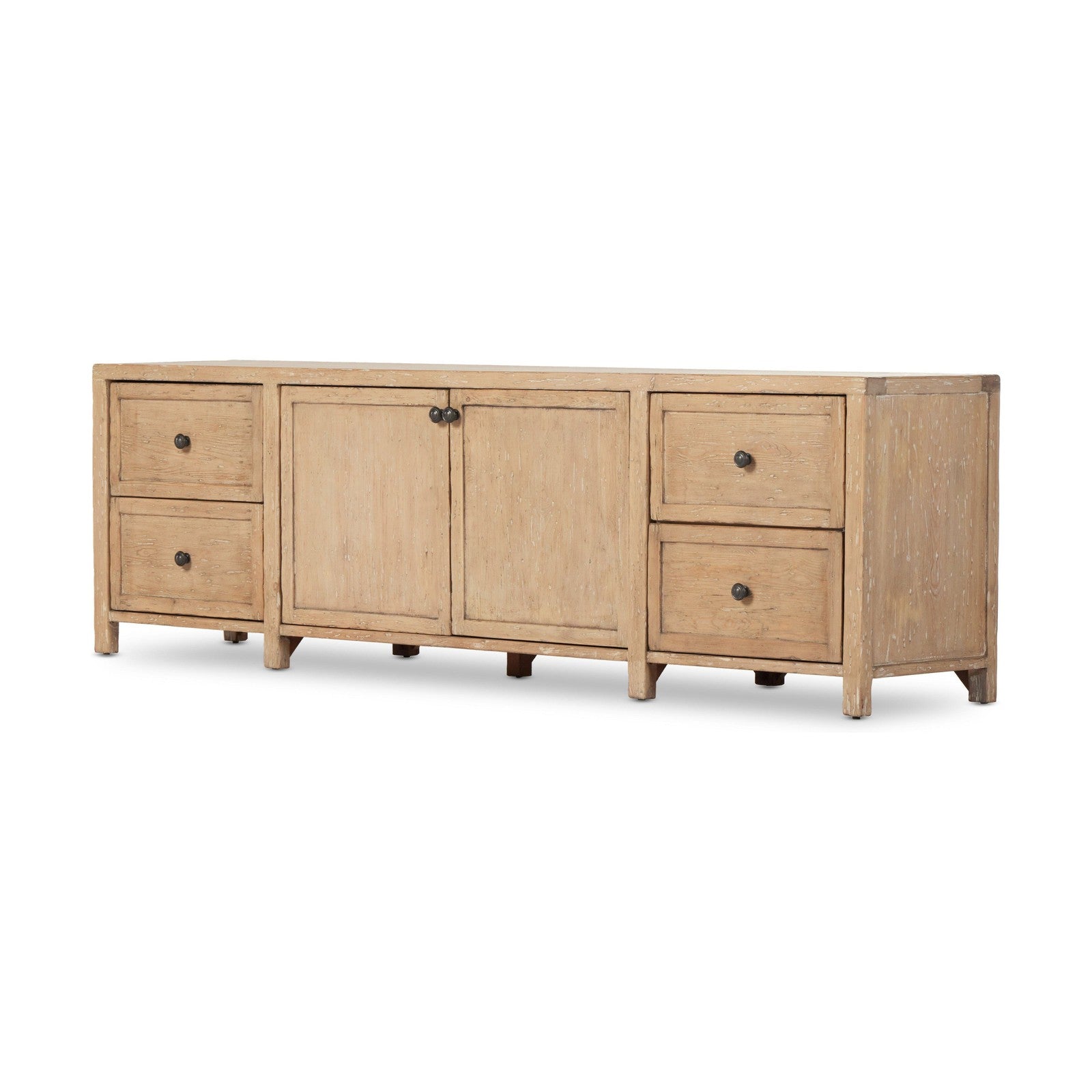 Gaines Media Console-Aged Light Pine