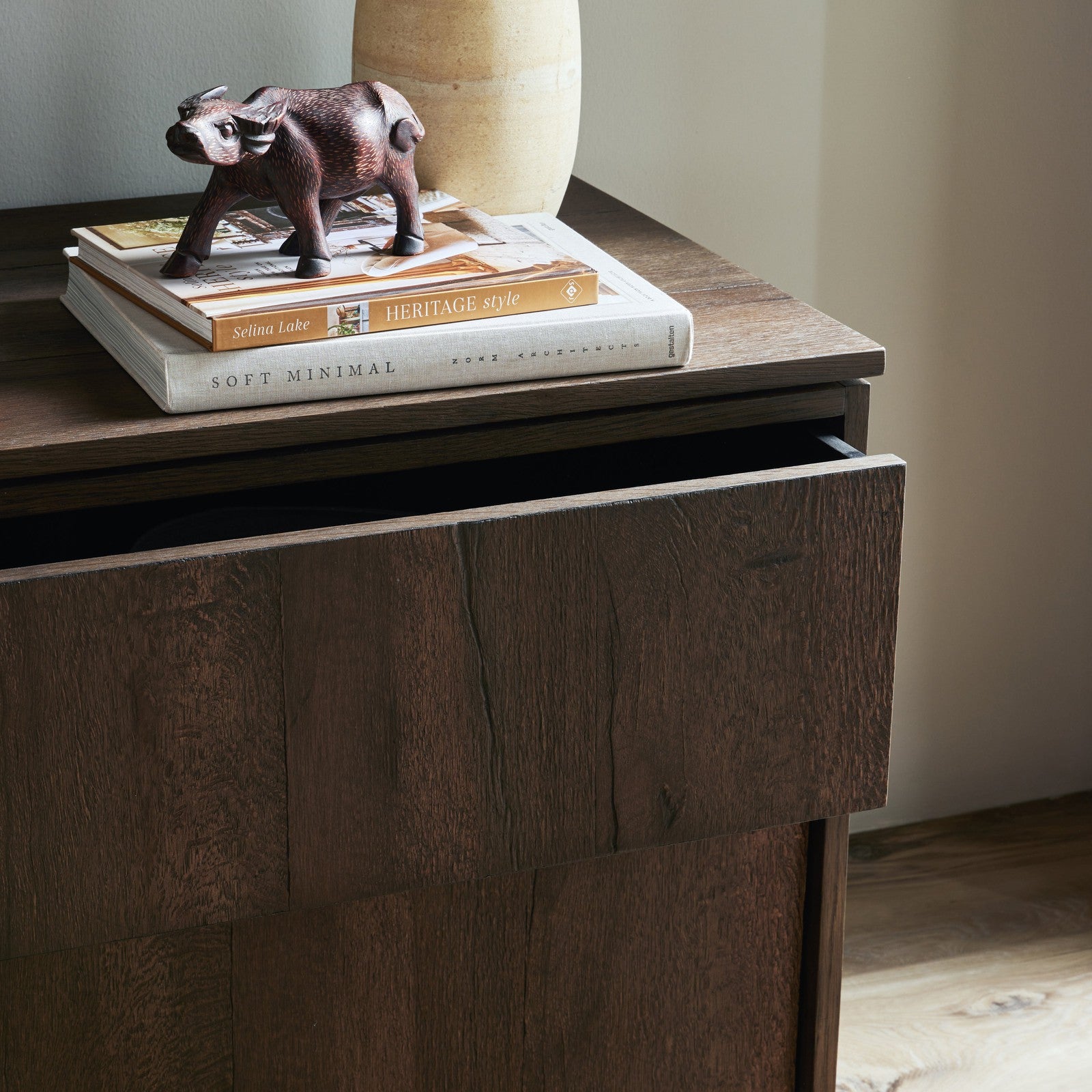 Frame Nightstand-Grey Oak