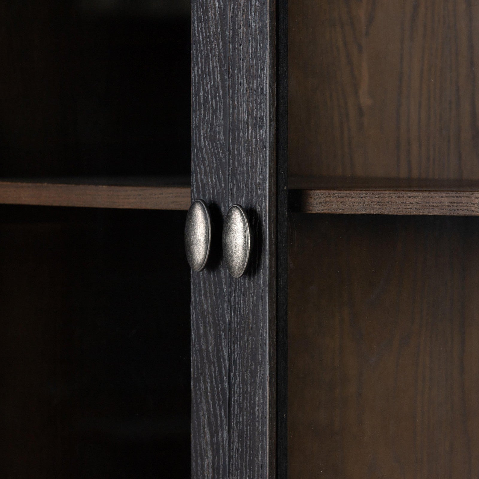 Toulouse Cabinet-Distressed Black Oak