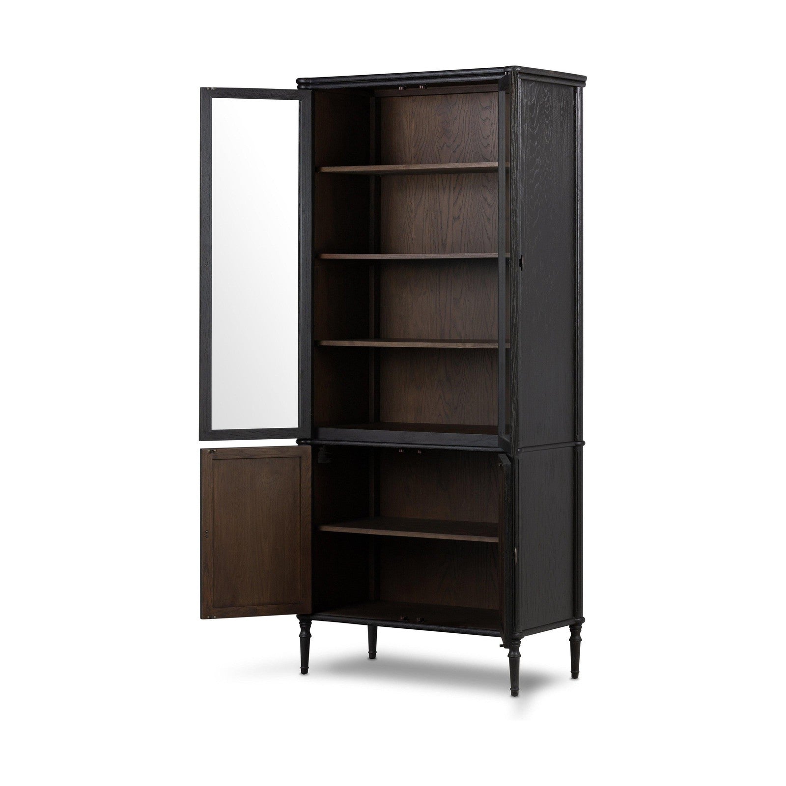 Toulouse Cabinet-Distressed Black Oak