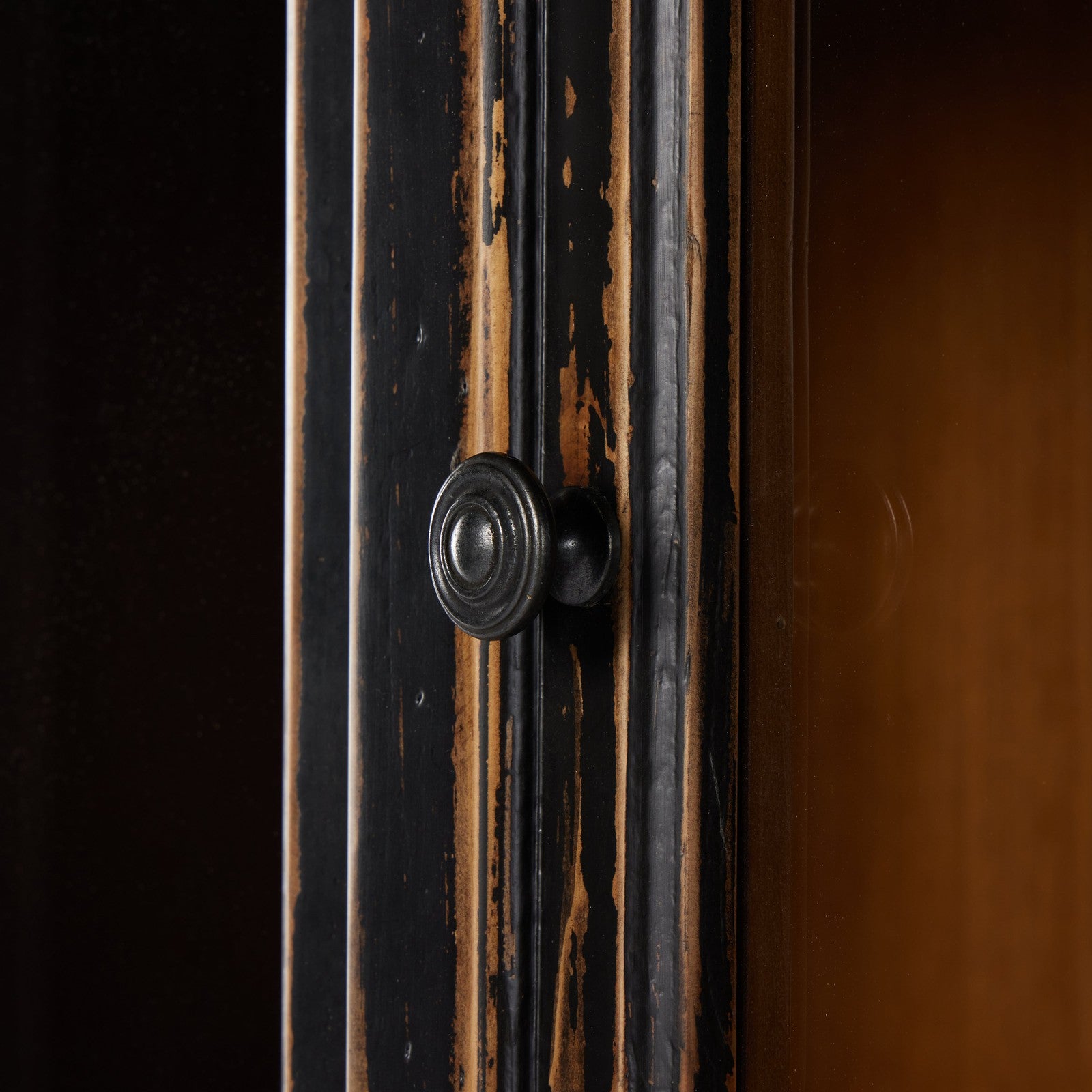 Marjorie Cabinet-Distressed Black