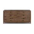 Glenview 6 Drawer Dresser-Weathered Oak