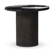 Ruben End Table-Smoked Black Cast Glass