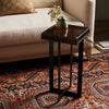 Giselle End Table-Amber Cast Glass