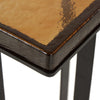 Giselle End Table-Amber Cast Glass