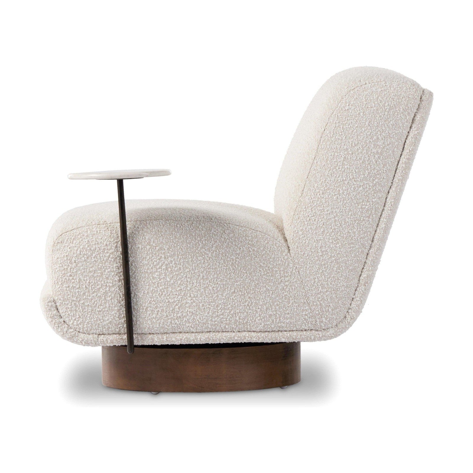 Bronwyn Swivel Chair with Side Table