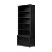 Admont Bookcase-Worn Black Veneer