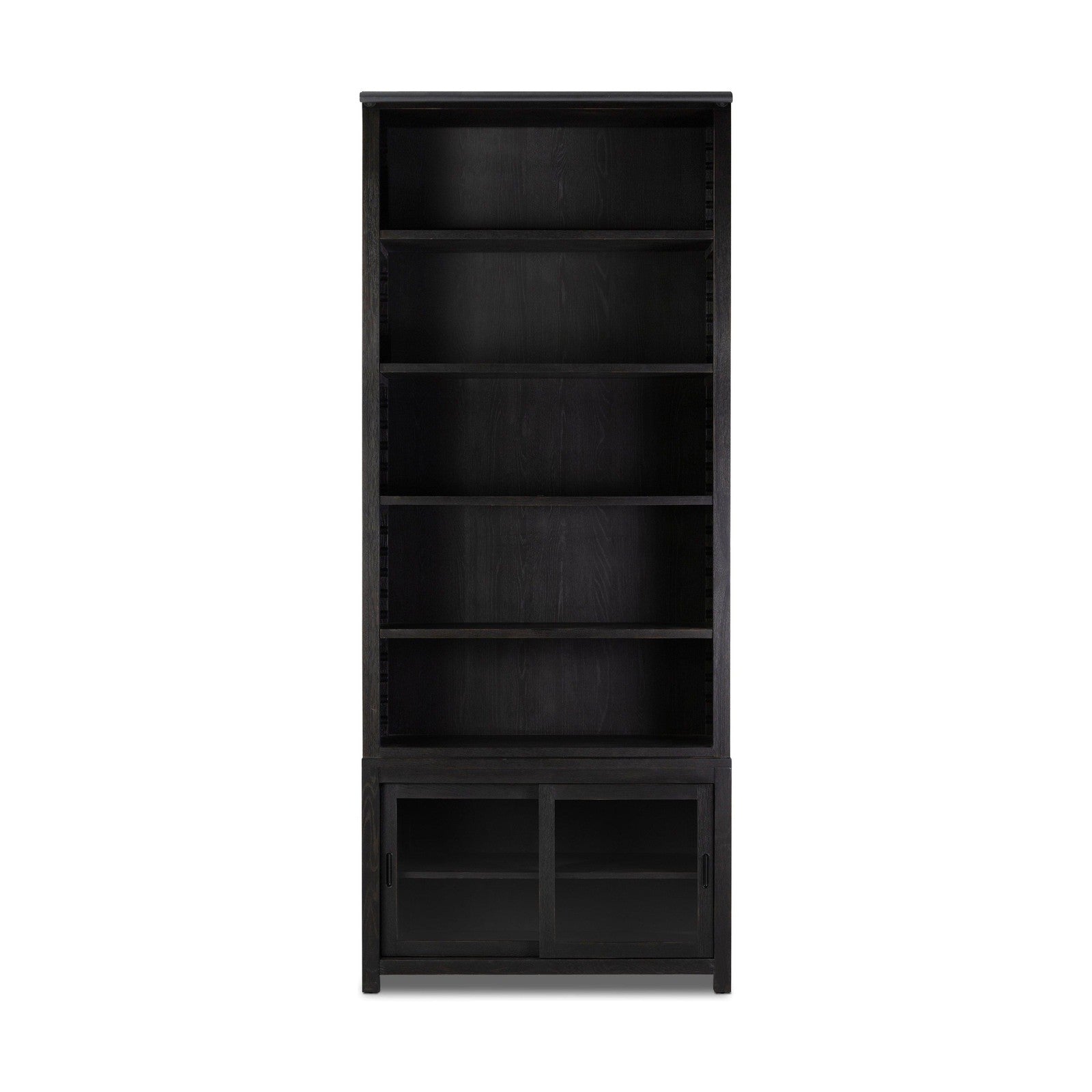 Admont Bookcase-Worn Black Veneer