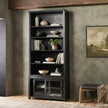 Admont Bookcase-Worn Black Veneer