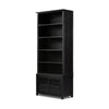Admont Bookcase-Worn Black Veneer