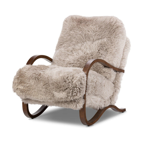 Tobin Chair-Taupe Mongolian Fur