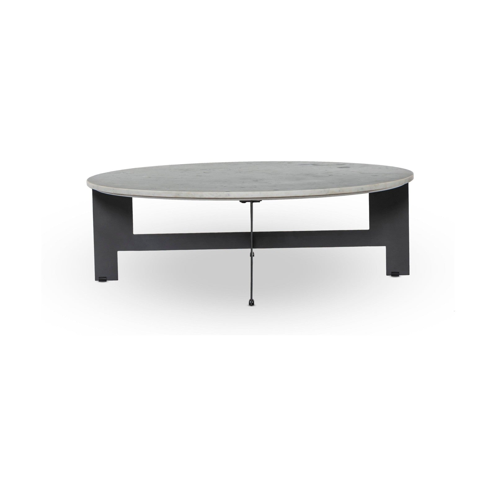 Marble Round Coffee Table With Iron