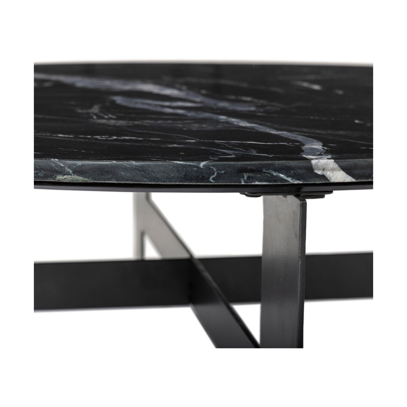 Marble Round Coffee Table With Iron