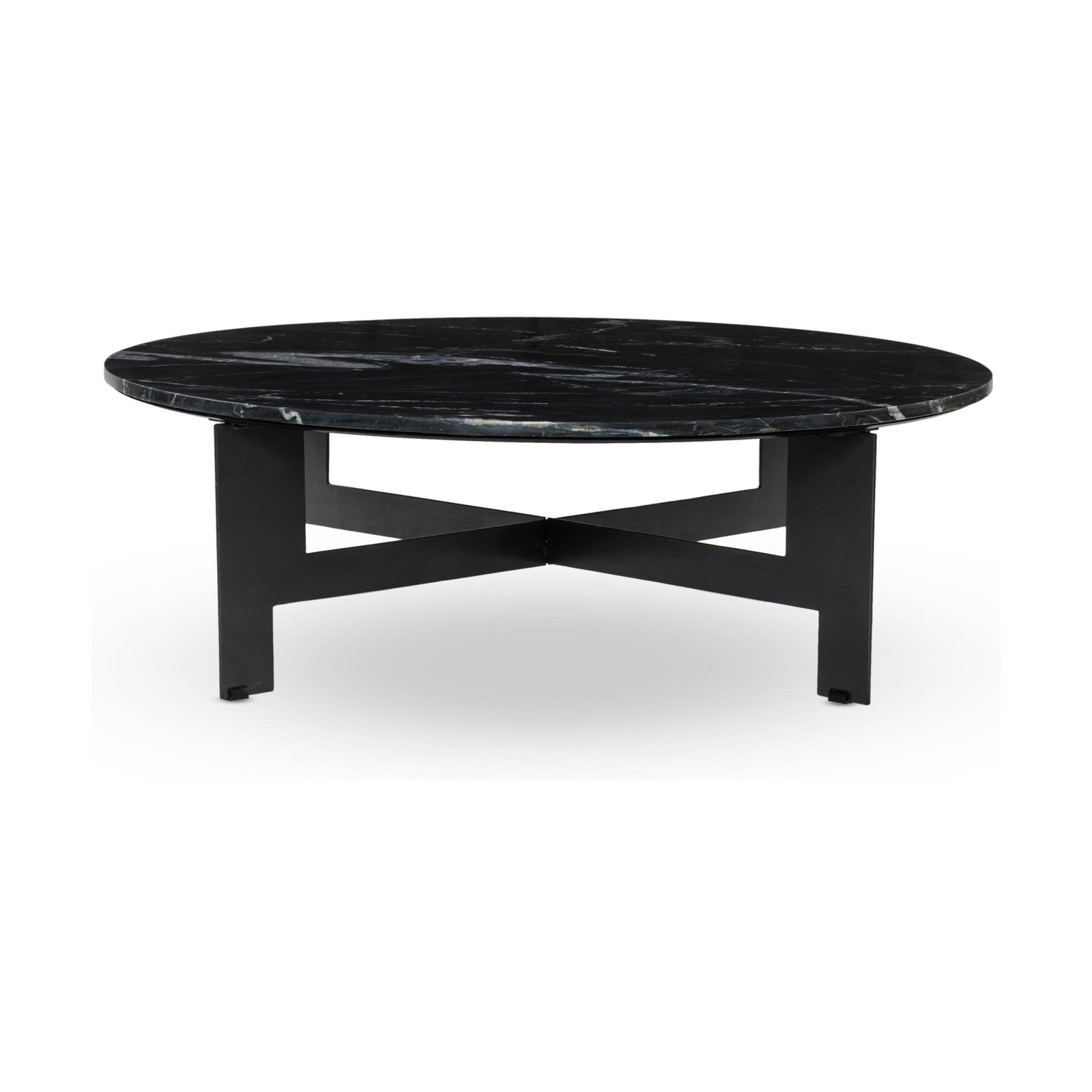 Marble Round Coffee Table With Iron