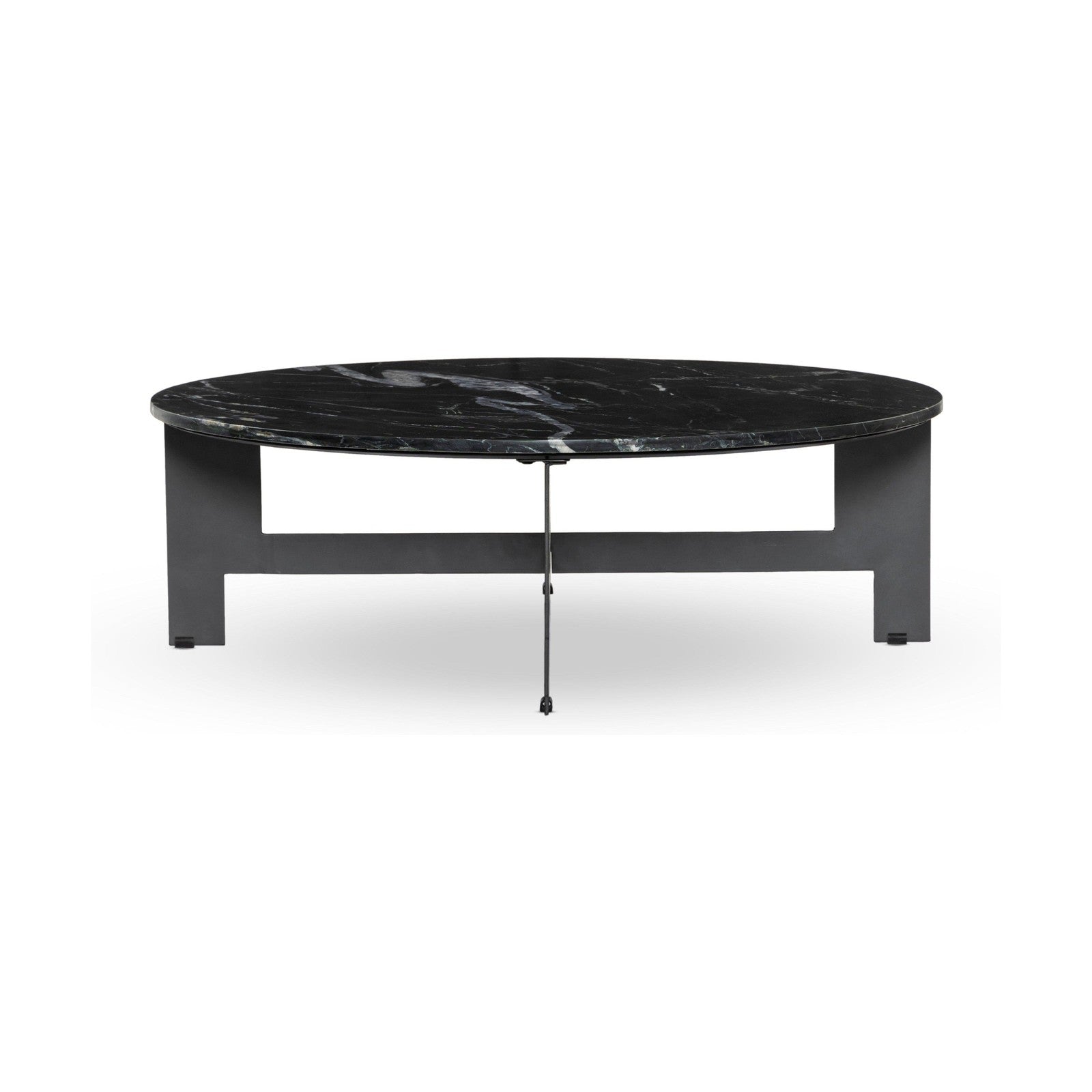 Marble Round Coffee Table With Iron