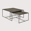 Ethnicraft Pentagon Nesting Coffee Table Set