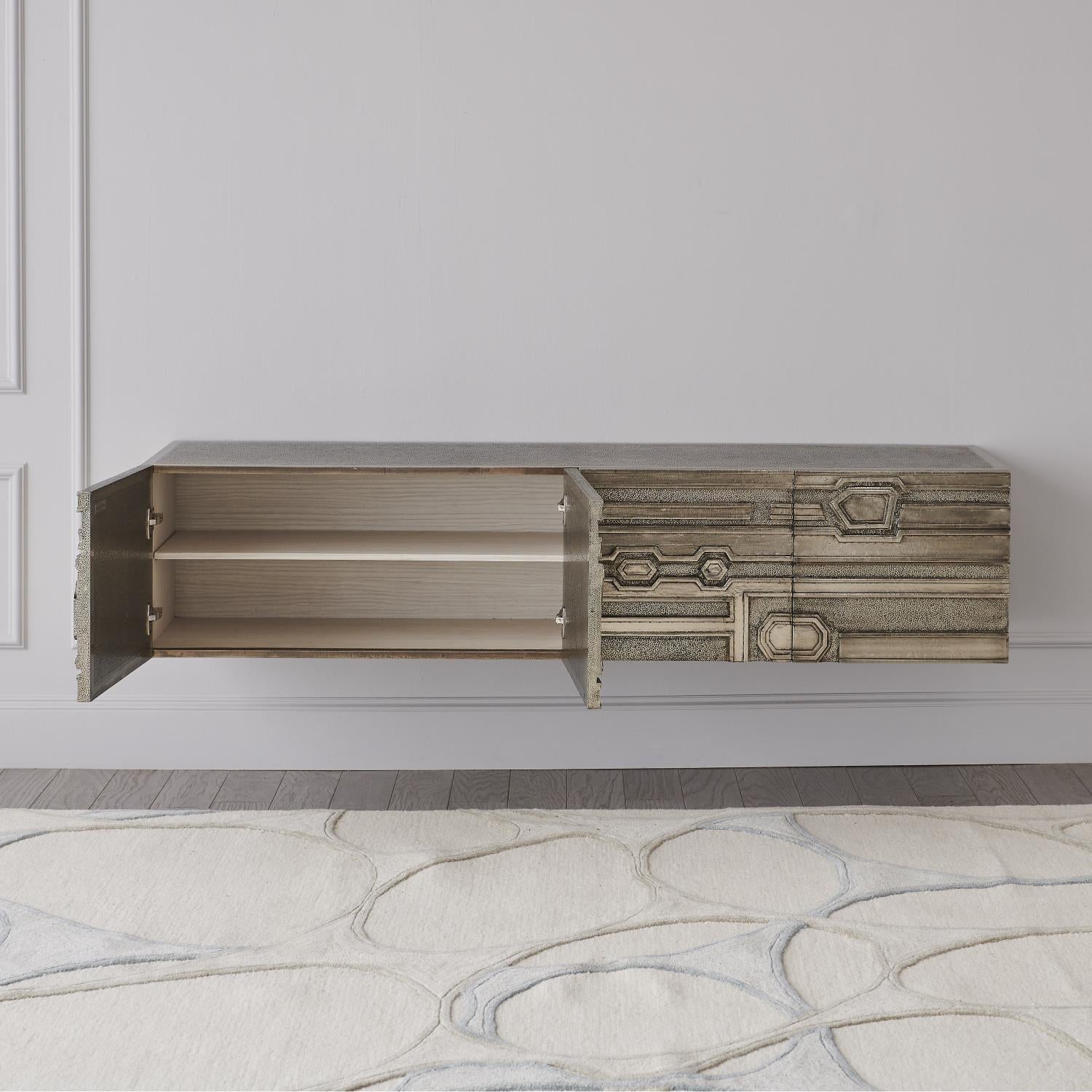 Global Views Abstract Block Four Door Cabinet