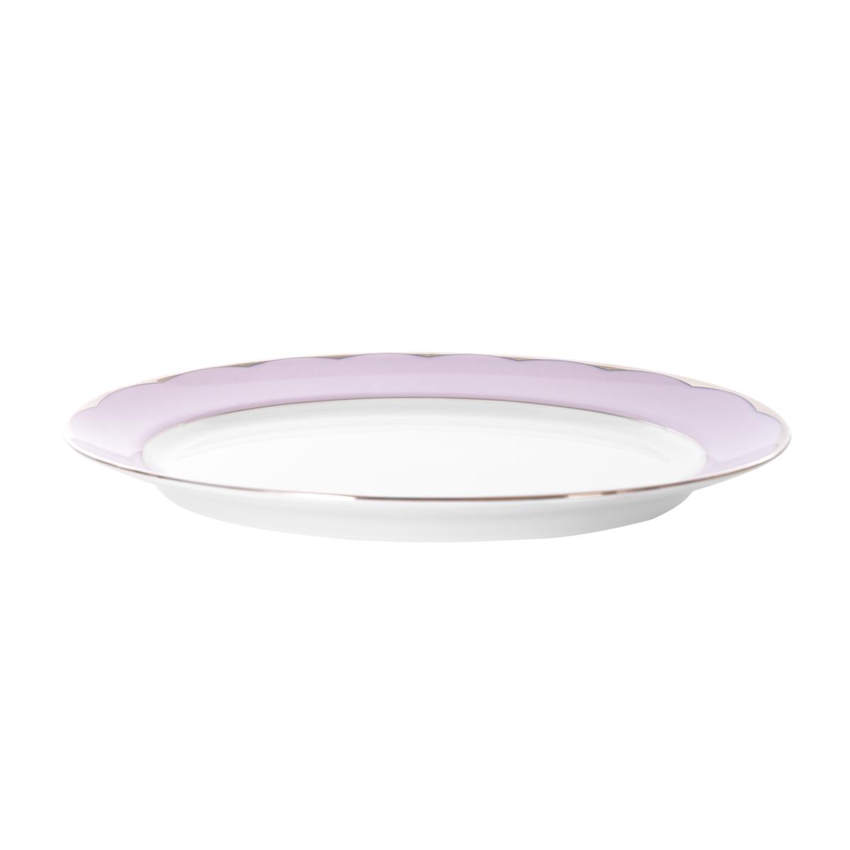 Haviland Illusion Oval Dish - Large - Lavender Platinum