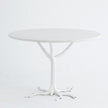 Global Views White Faux Bois Dining Table