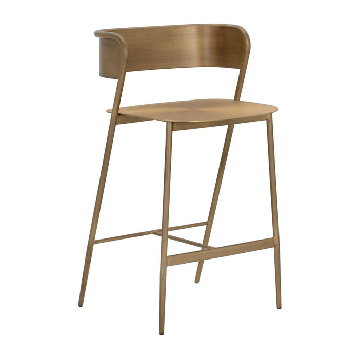 Sunpan Keanu Counter Stool - Antique Gold