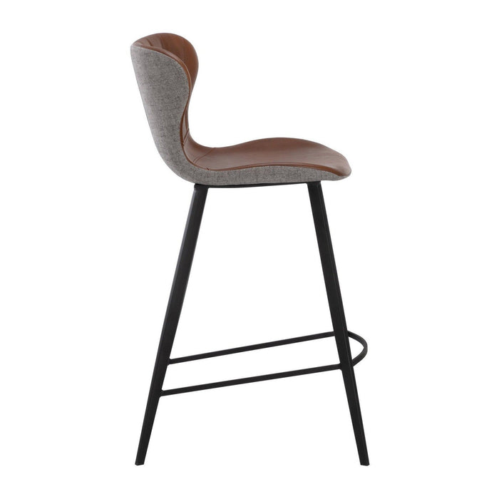 Sunpan Arabella Counter Stool - Bravo Cognac / November Grey