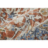 Feizy Kaia 39HXF Transitional Medallion in Orange/Ivory/Blue