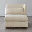 Global Views Alder Sectional Chair - Muslin