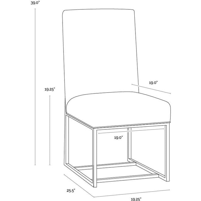 Sunpan Joyce Dining Chair - Cube Black