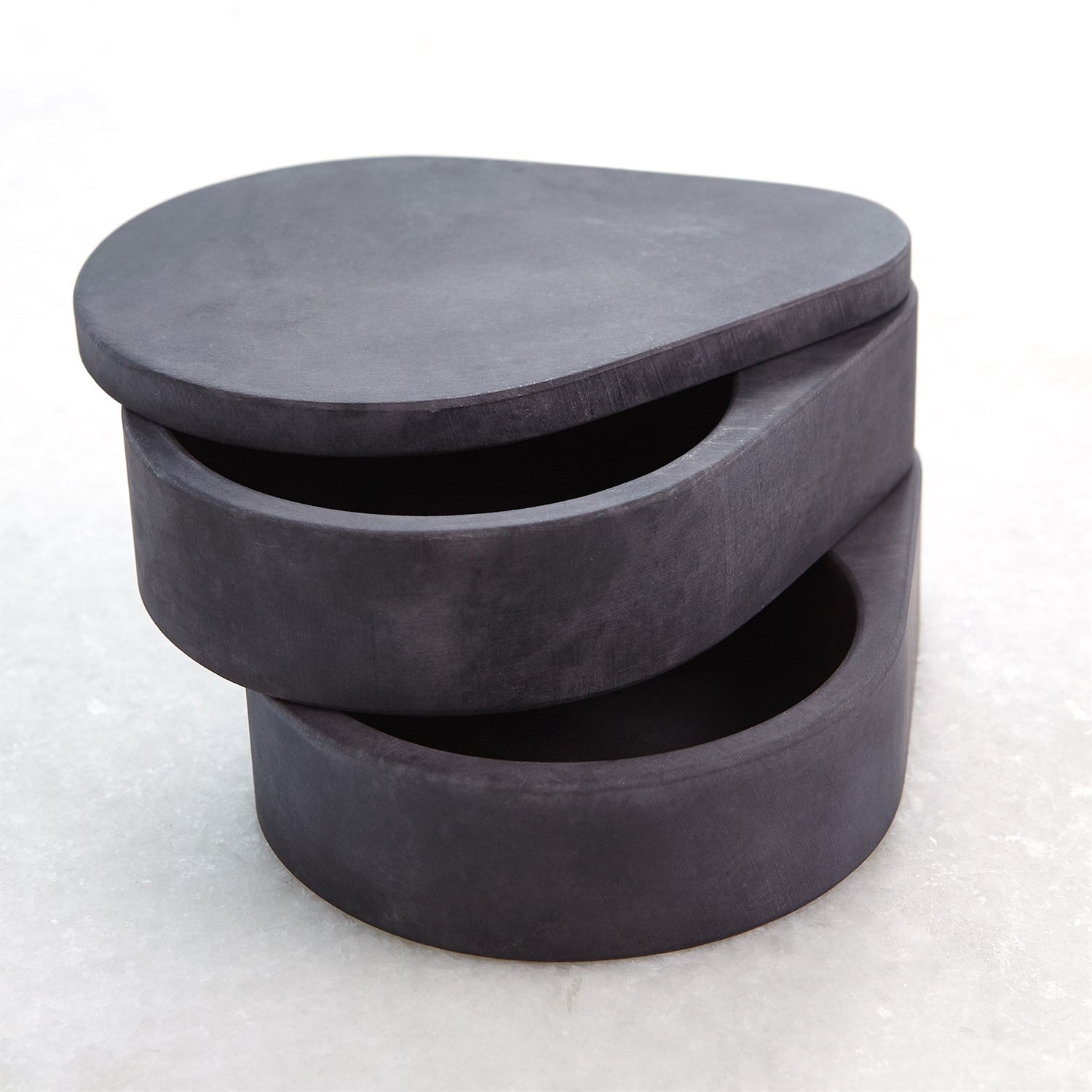 Global Views Alabaster Teardrop Double Box Swivel