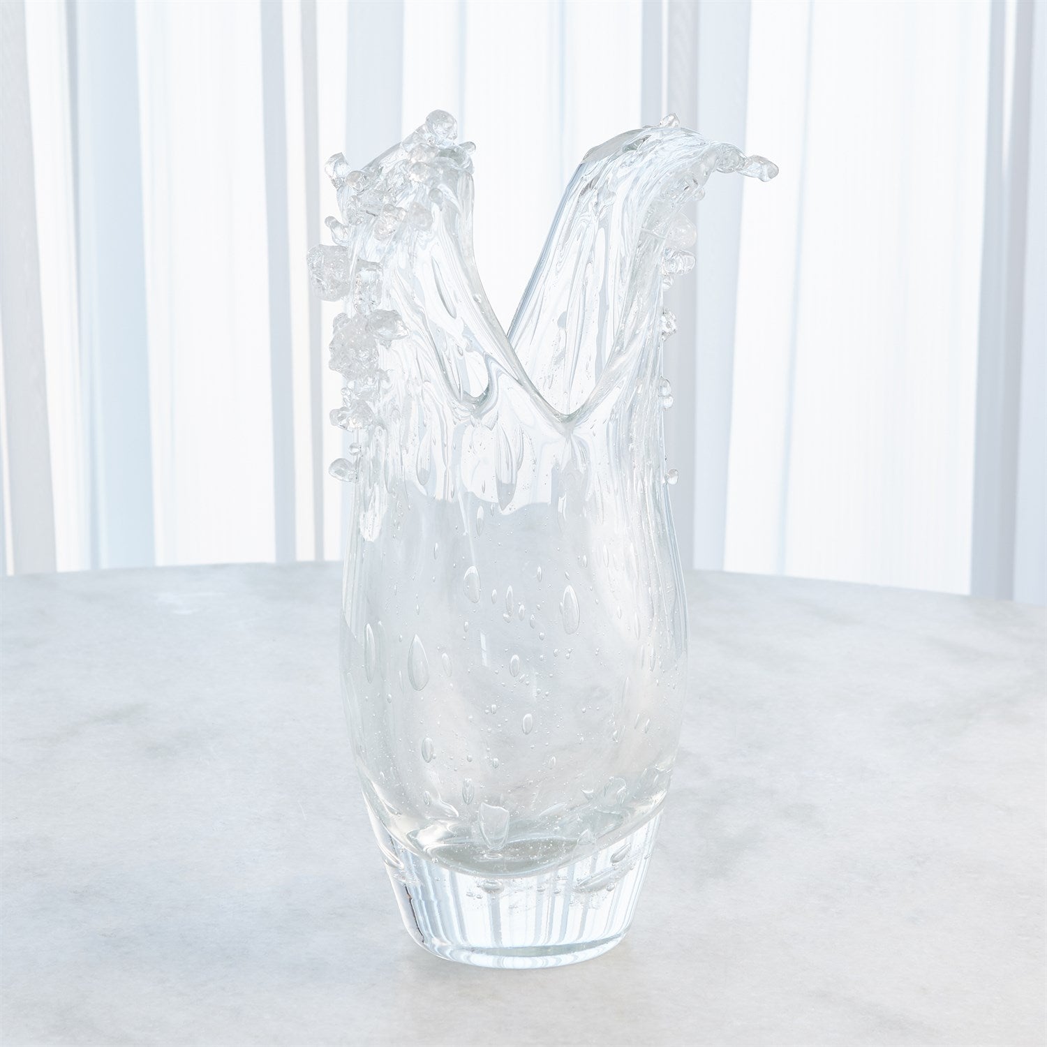 Global Views Dual Wave Bowl & Vase - Clear