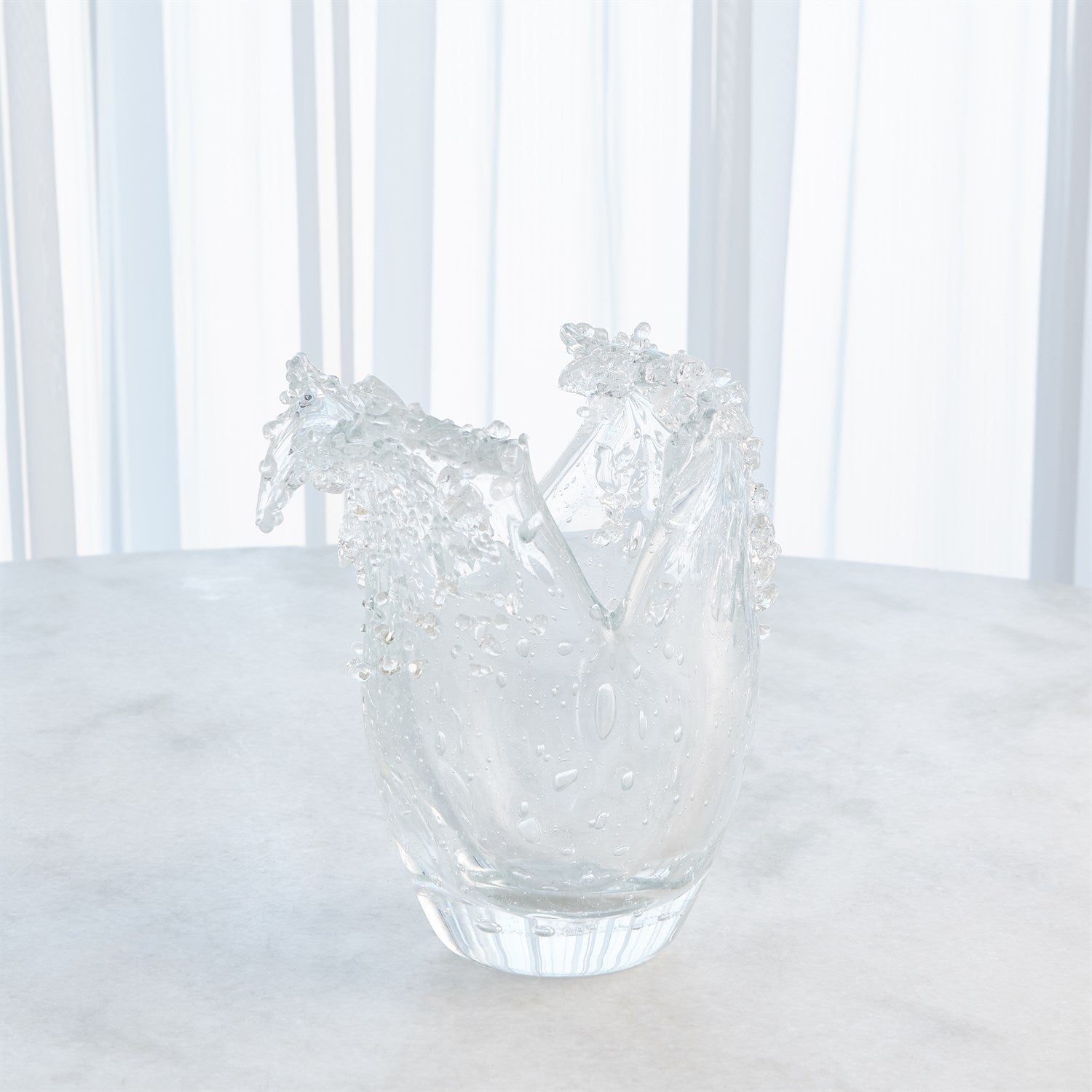 Global Views Dual Wave Bowl & Vase - Clear