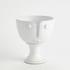 Global Views Long Nose Vases & Bowl - White