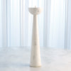 Global Views Round Top Candle Stand - White