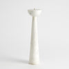 Global Views Round Top Candle Stand - White