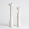 Global Views Round Top Candle Stand - White