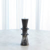 Global Views Double Flair Candle Stand - Black