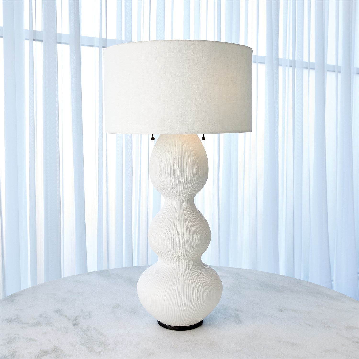 Global Views Torch Table Lamp - Matte White