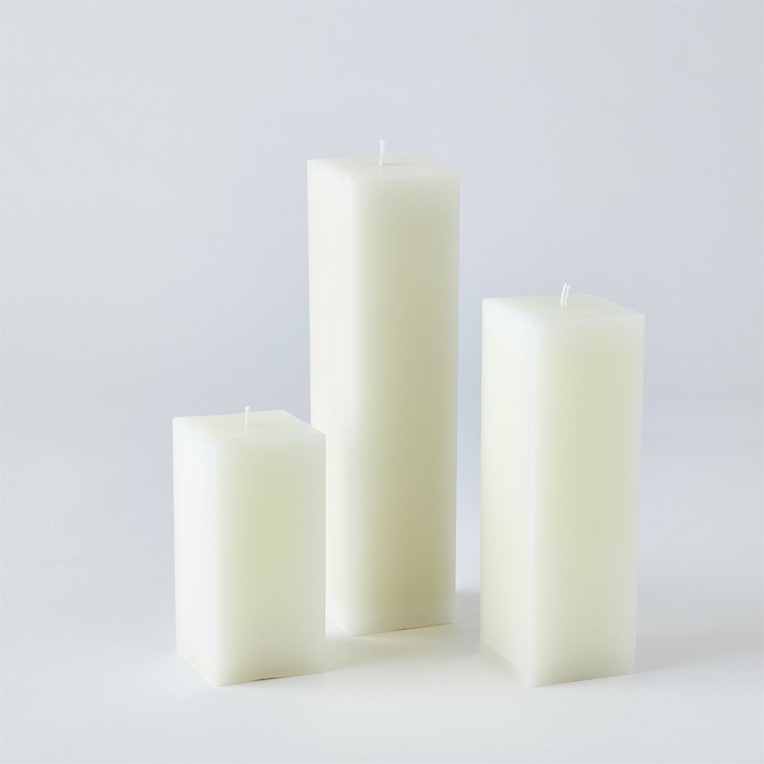 Global Views Square Pillar Candle - Unscented