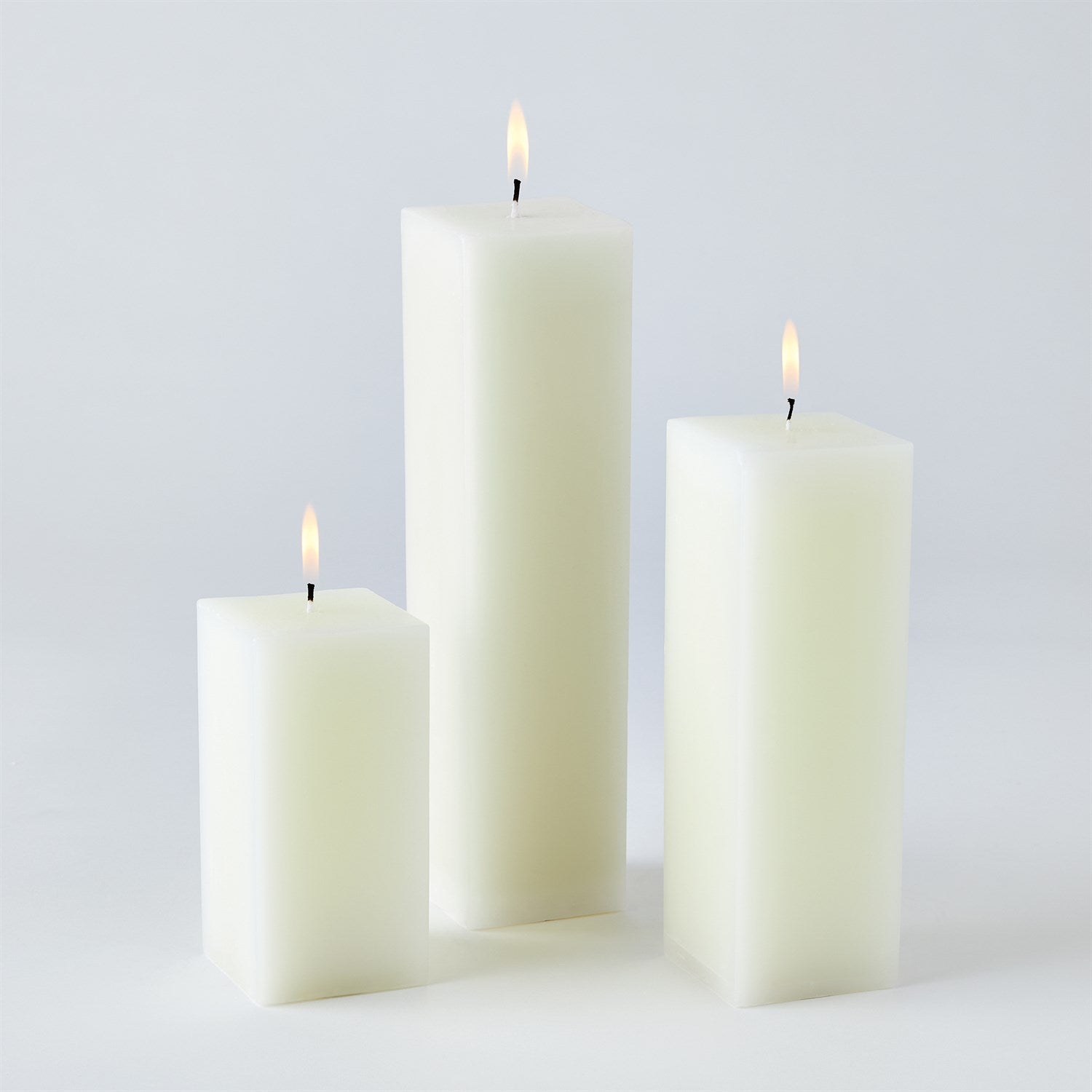 Global Views Square Pillar Candle - Unscented