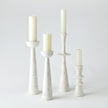 Global Views Round Top Candle Stand - White
