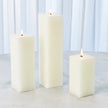Global Views Square Pillar Candle - Unscented