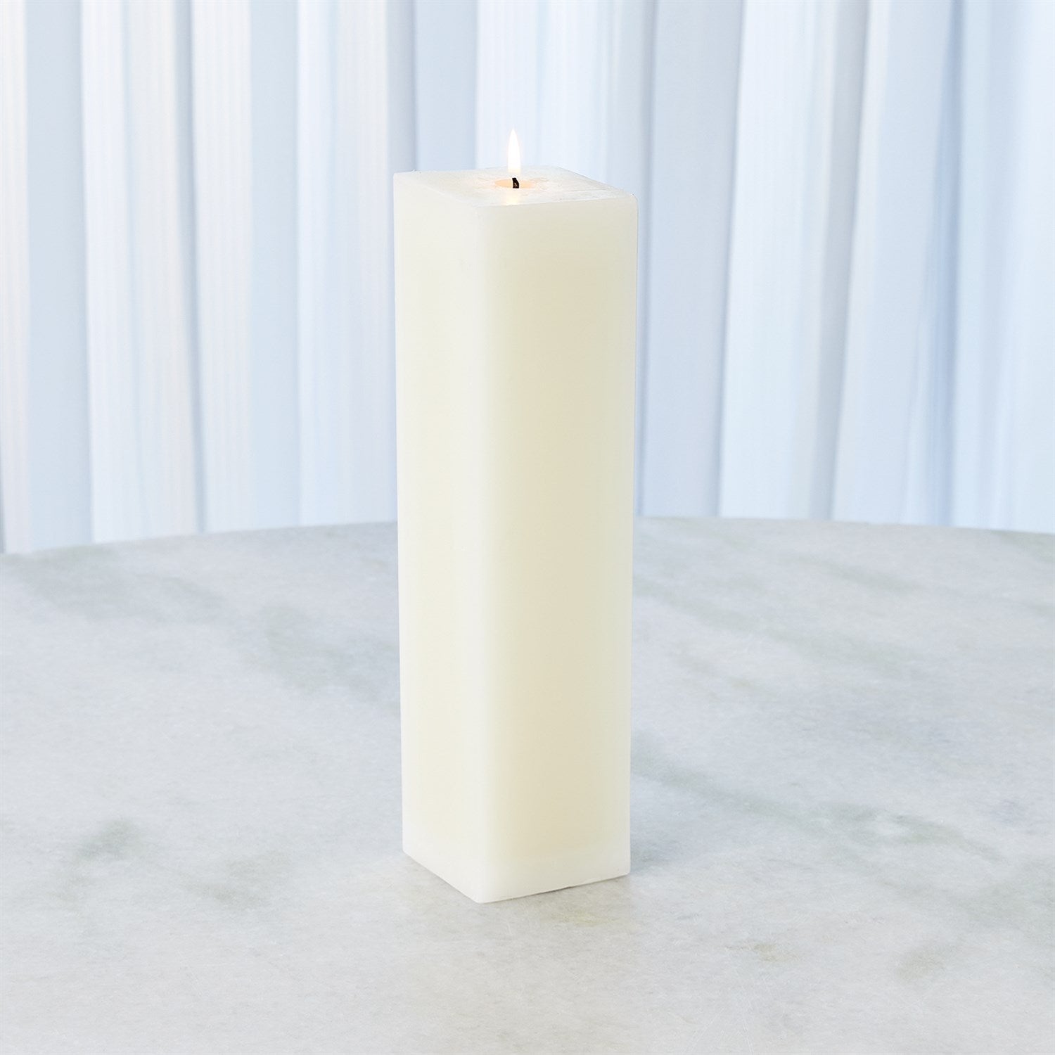 Global Views Square Pillar Candle - Unscented