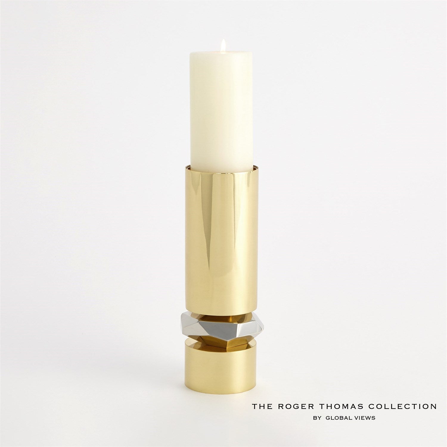 Global Views Romano Brass Candle Holder
