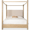Hooker Furniture Retreat Pole Rattan Upholstered Poster Bed w/Canopy