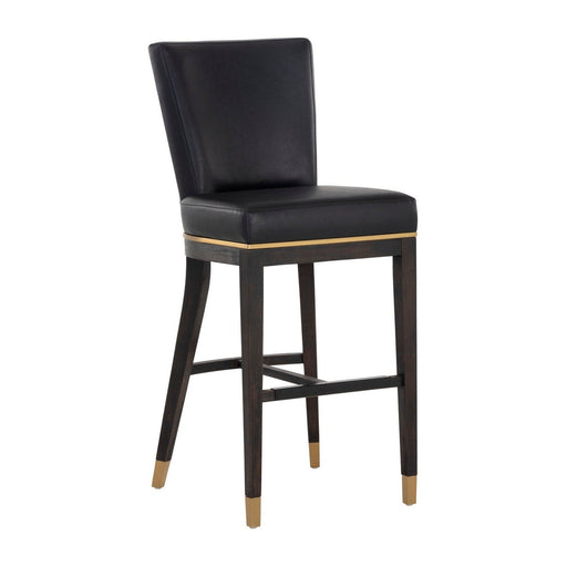 Sunpan Alister Barstool - Bravo Black / Abbington Black