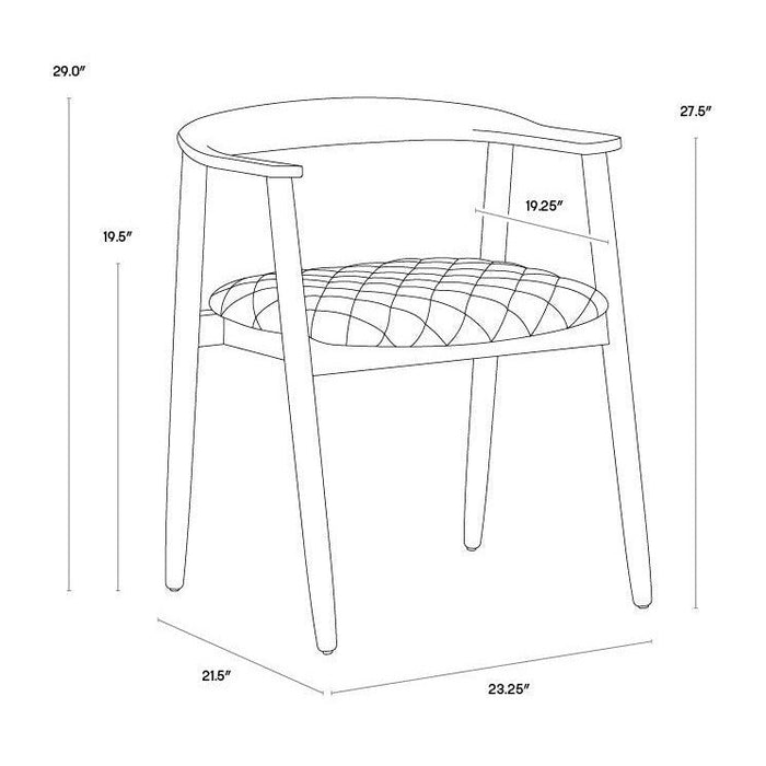 Sunpan Jeremy Dining Armchair - Black