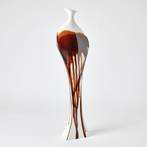 Global Views Curvy Bottle - Garnet Splash