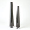 Global Views Glass Tower Vase - Black