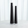 Global Views Glass Tower Vase - Black