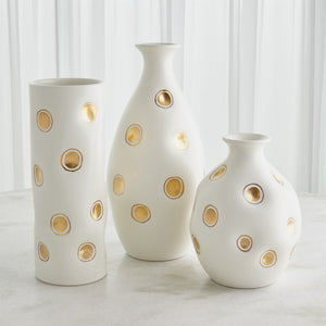 Global Views Dimples Vase - White